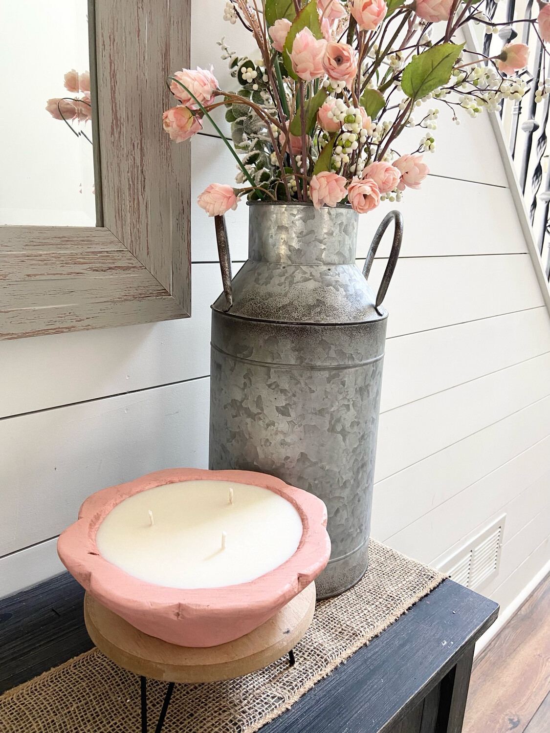 Spring Pink Flower Dough Bowl