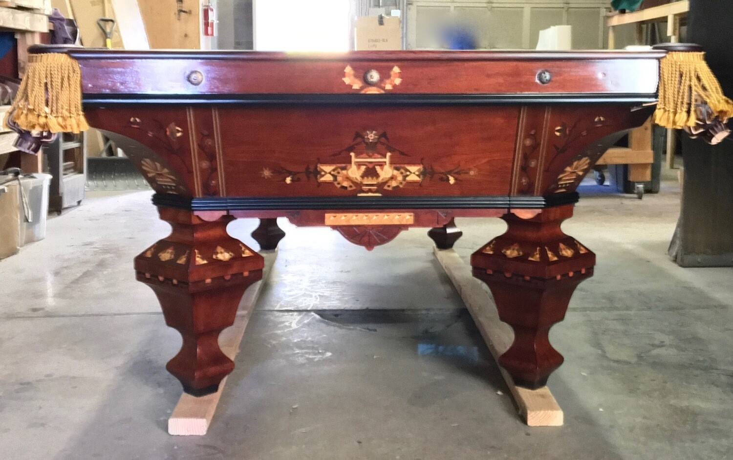 9' Brunswick Brilliant Novelty Pool Table Circa 18801882