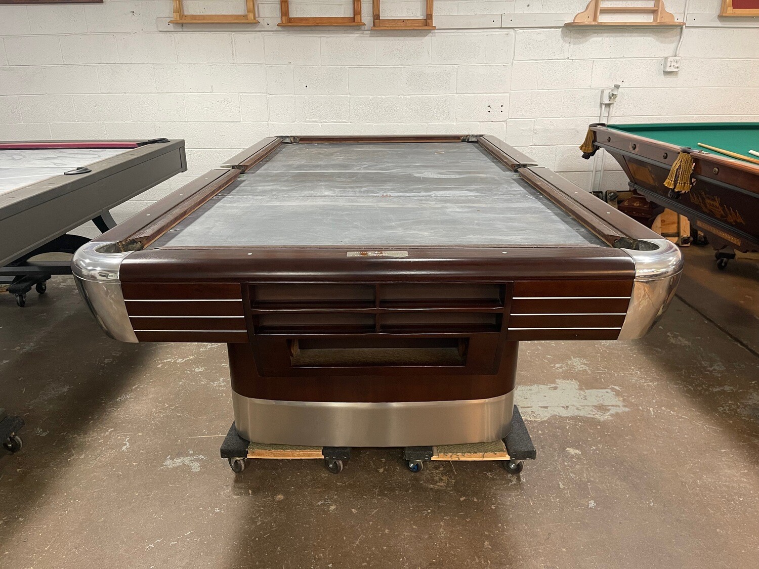Vintage 9' Brunswick Gold Crown I Pool Table