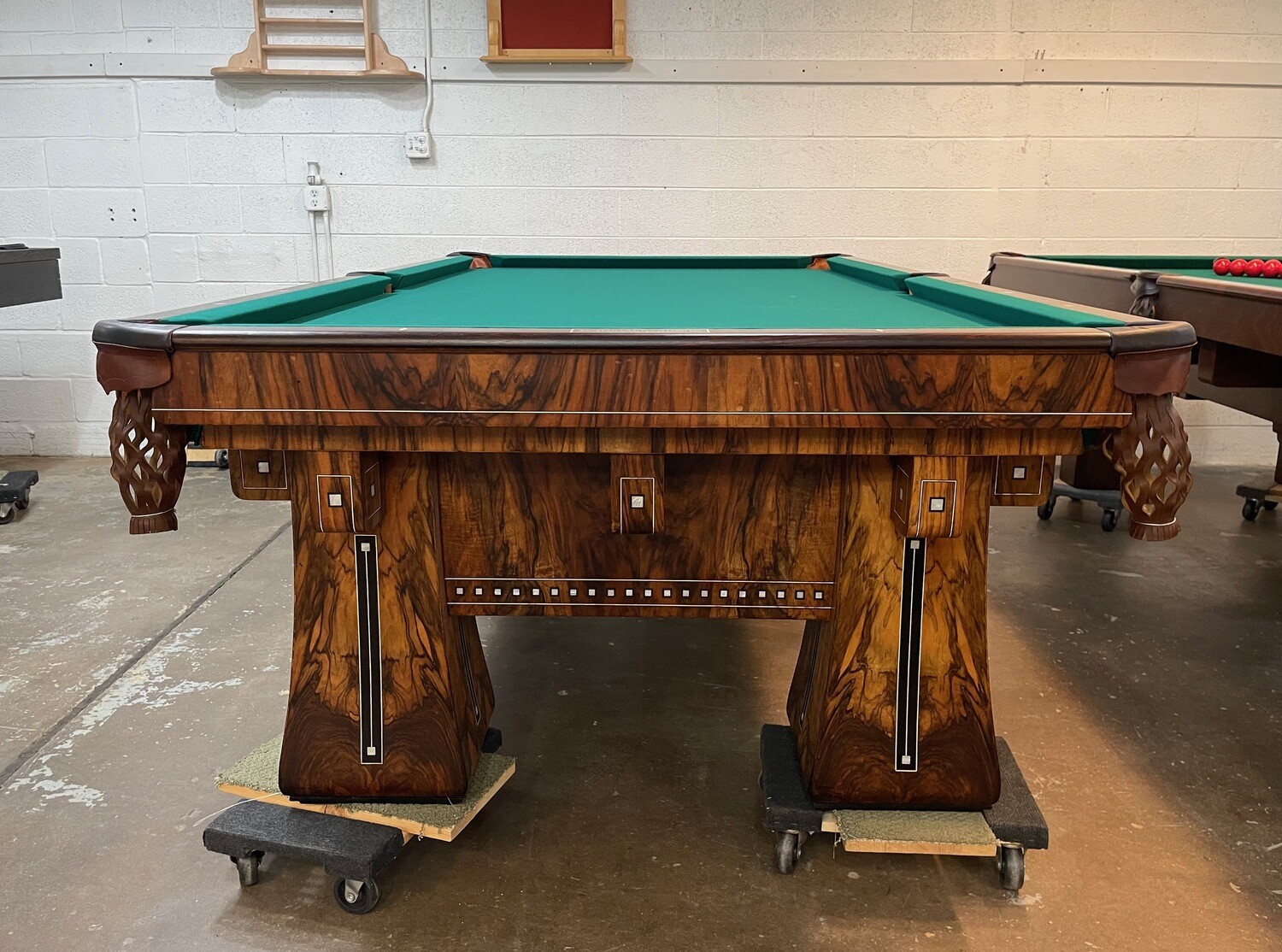 9' Brunswick Kling Pool Table - Circa 1905