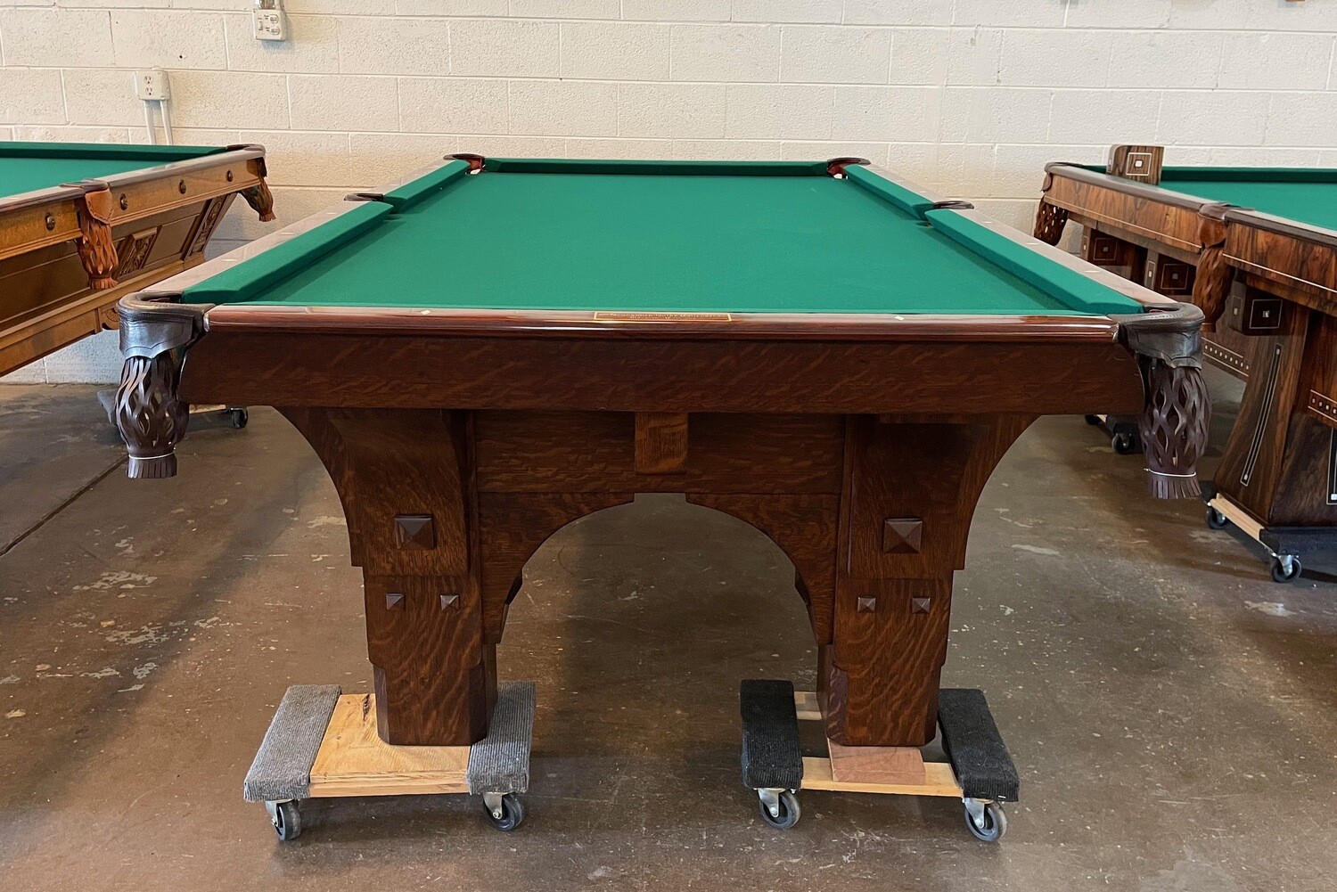 SOLD - 9' Brunswick St Bernard Mission Pool Table - Circa 1906-1911