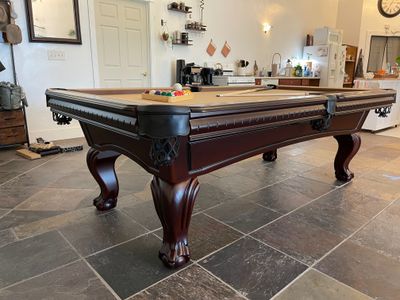 8 Foot Dark Brown Savannah Pool Table