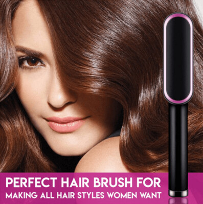 Hair Straightener Brush Enhanced Ionic Straightening Brush