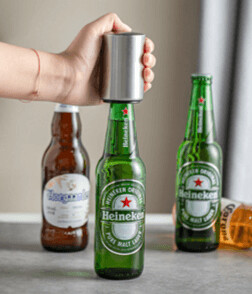 Automatic Beer Bottle Opener,Magnet Beer Opener,Stainless Steel Push