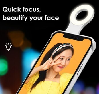 For iPhone 11 Pro LED Illuminated Selfie Light Cell Phone Case Cover