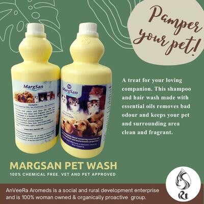 Margsan Pet Wash- 100% Chemical Free- Vet and Pet Approved! Set of 2x1L