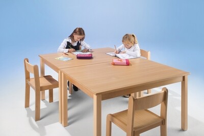 Kindertisch rechteckig - 4-er Set Kindertisch rechteckig - 4-er Set