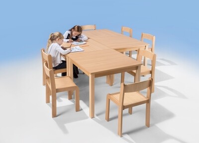Kindertisch quadratisch - 4-er Set Kindertisch quadratisch - 4-er Set