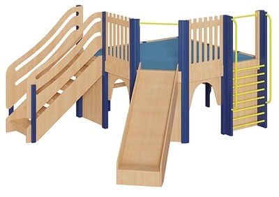 Spielburg Modell Maxi wandmontiert mit Rutsche (Höhe 99cm) Spielburg Modell Maxi wandmontiert mit Rutsche (Höhe 99cm)
