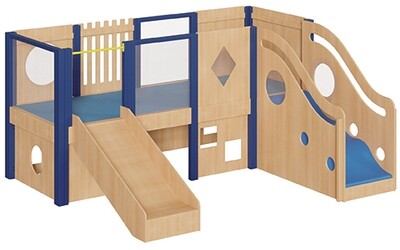 Spielburg Modell Midi freistehend mit Rutsche (Höhe 99cm) Spielburg Modell Midi freistehend mit Rutsche (Höhe 99cm)