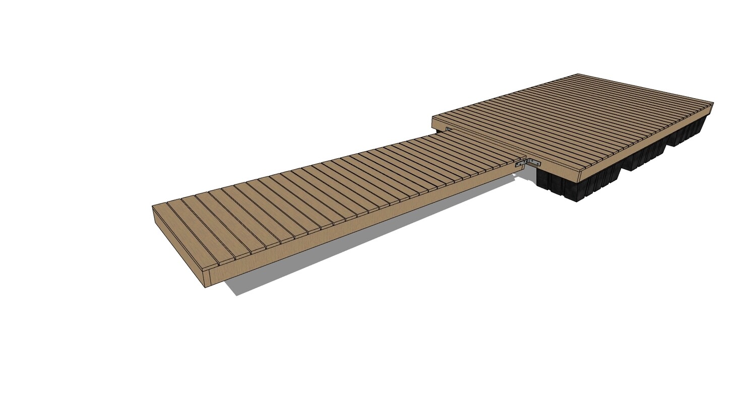 T-Laituri koko L + L ( 2400x8000)