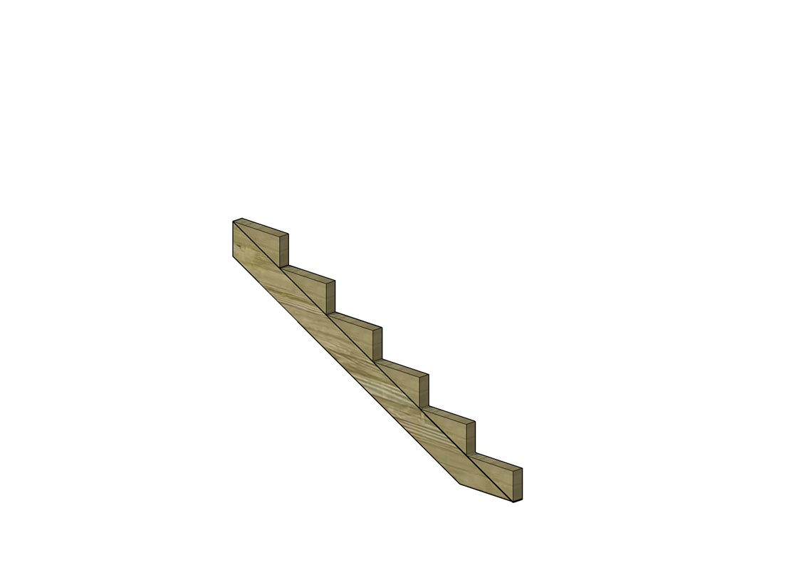 123 x 6 askelmainen reisilankku JYRKKÄ