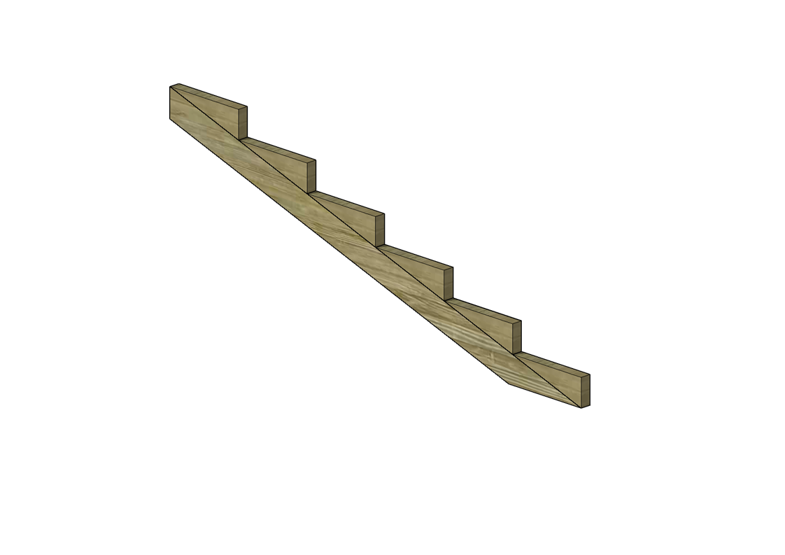 123 x 6 askelmainen reisilankku LOIVA