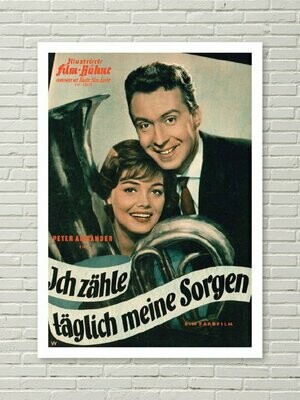 A3-Poster ICH ZÄHLE TÄGLICH MEINE SORGEN | Peter Alexander, Ingeborg Schöner