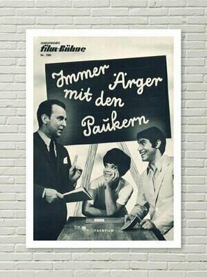 A3-Poster IMMER ÄRGER MIT DEN PAUKERN mit Roy Black, Uschi Glas, Georg Thomalla
