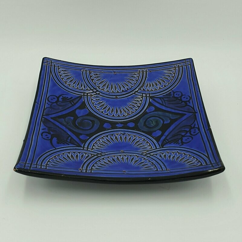 Plato Narjis Carré Bleu