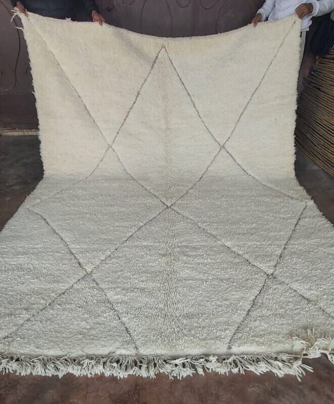 Alfombra Lana Beni Ouarain Nomade 300x200 cm - rosa o azul
