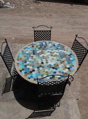 Mesas mosaico de azulejos desde
