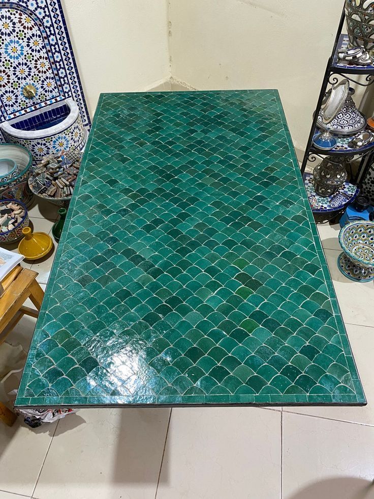 Mesa  Zellige Tamegroute escamas desde