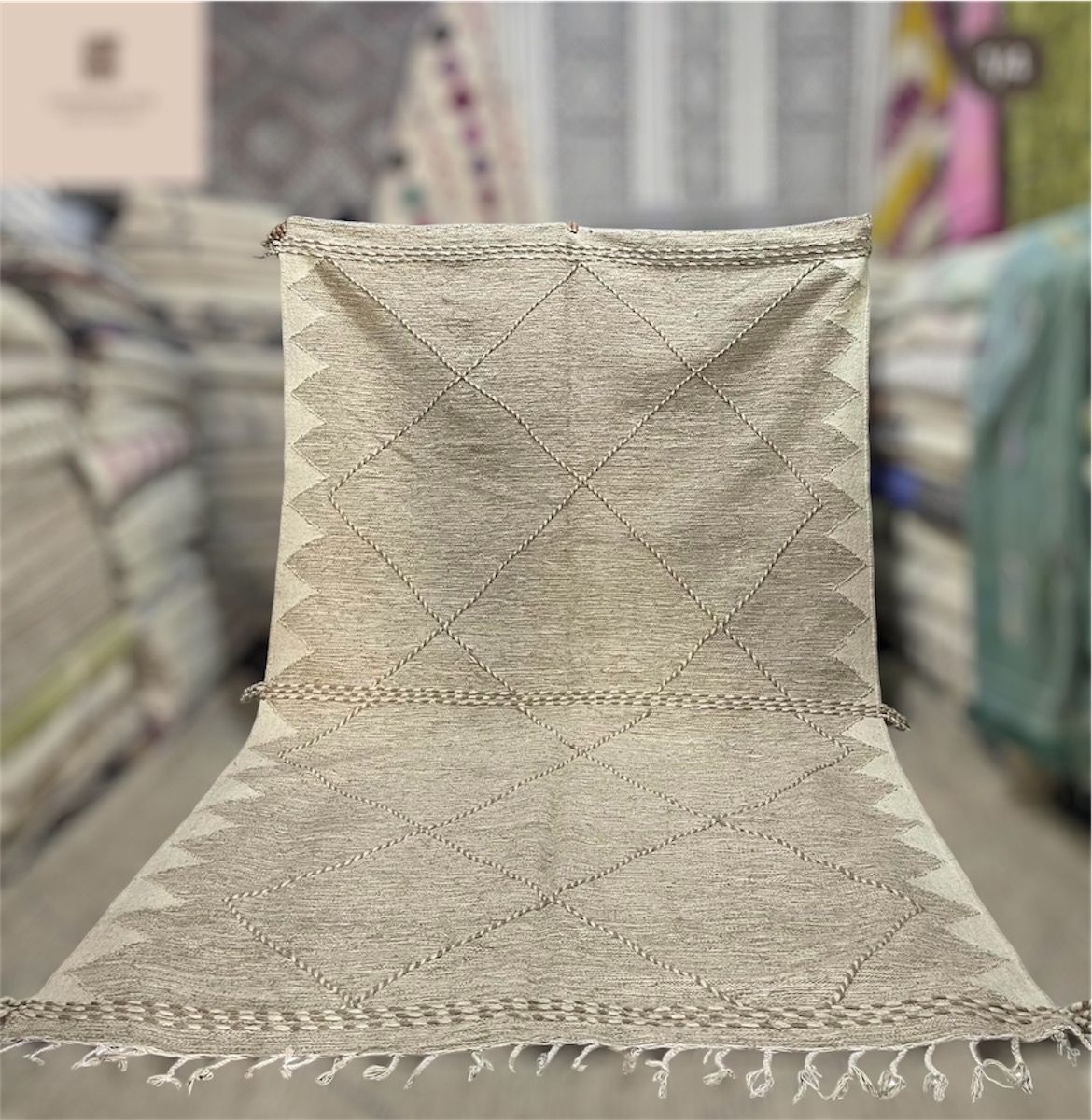 Alfombra Kilim Zanafi Essaouira Beige 297x179