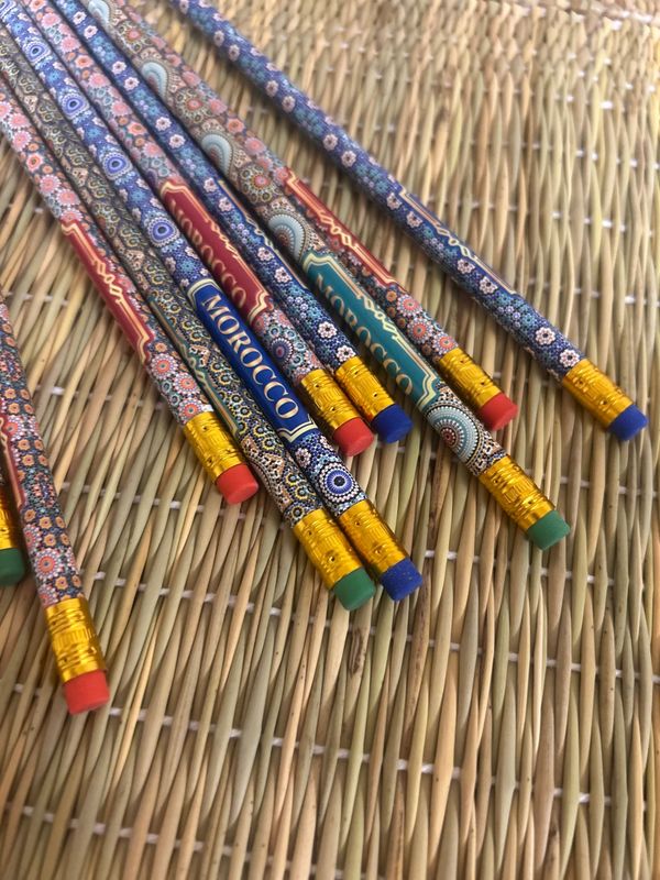 Lápiz de madera  diseño mosaicos árabe