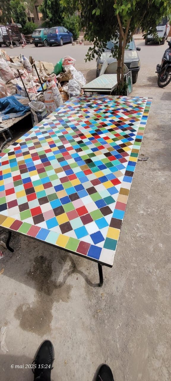 Mesas Zellige multicolor desde