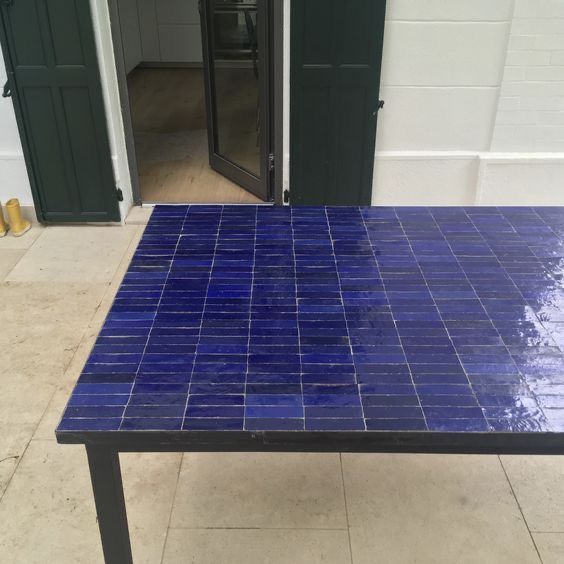 Mesa Zellige Tamegroute desde