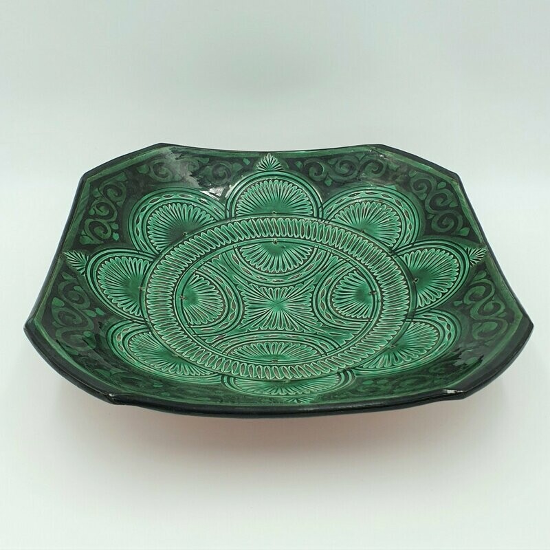 Plato cuadrada Narjis Vert