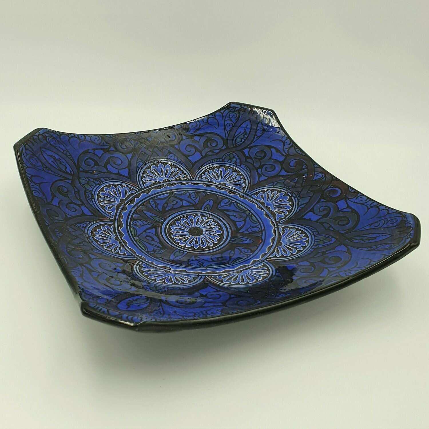 Plato cuadrada Narjis Bleu