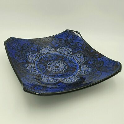 Plato cuadrada Narjis Bleu