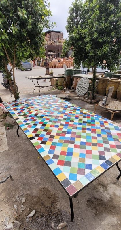 Mesas Zellige multicolor desde