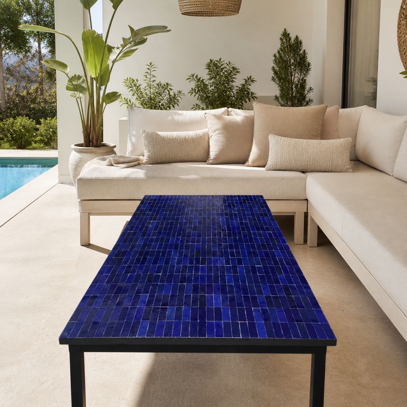 Mesa Zellige  azul desde