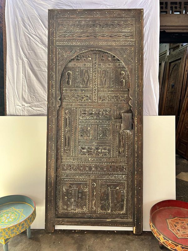 Puerta Árabe Madera Taroudant 100 x 230