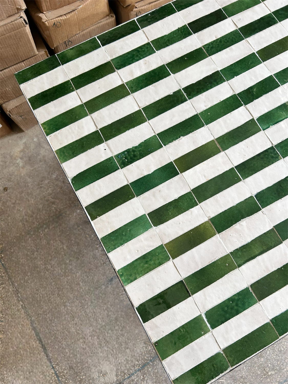 Mesa Zellige Tamegroute desde