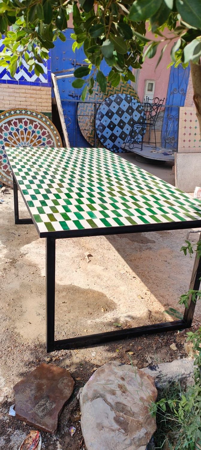 Mesa Zellige Tamegroute desde