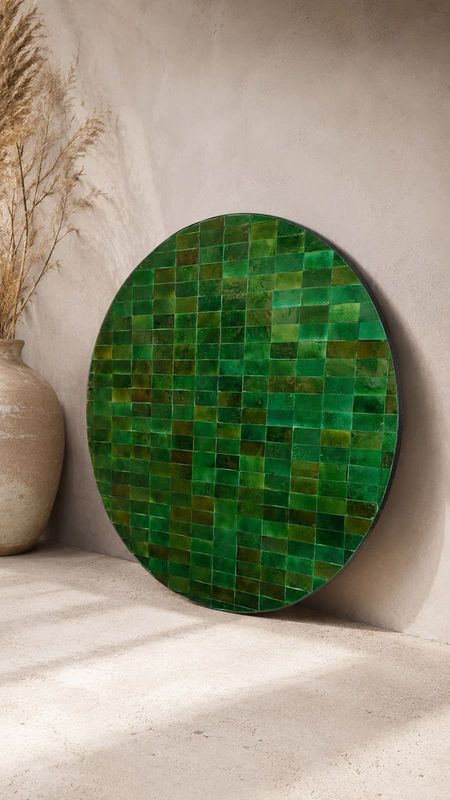 Mesa  Zellige verde Tamegroute desde