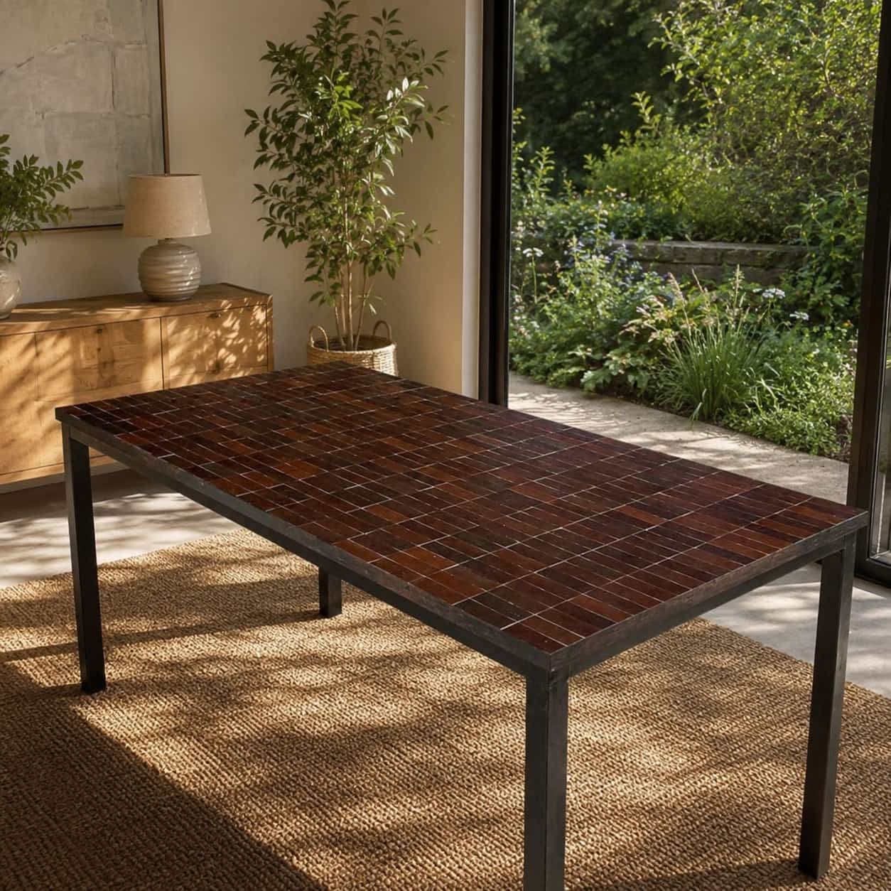 Mesa Zellige marrón desde Mesa Zellige marrón desde
