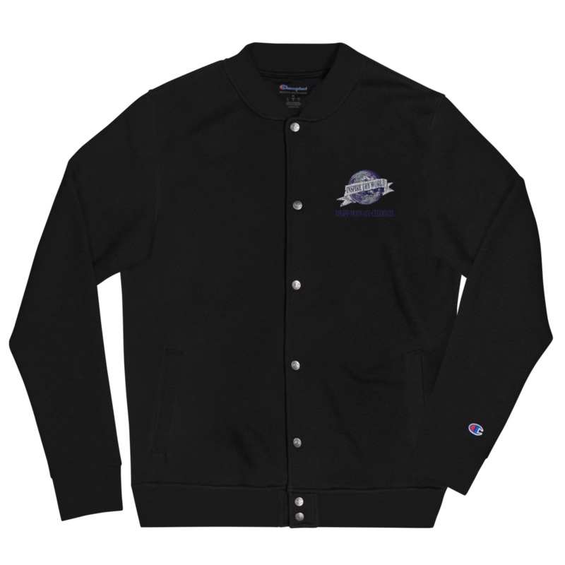 Embroidered Inspire Thy World Bomber Jacket
