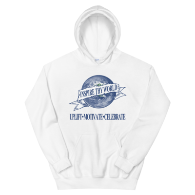 White Unisex Inspire Thy World Hoodie