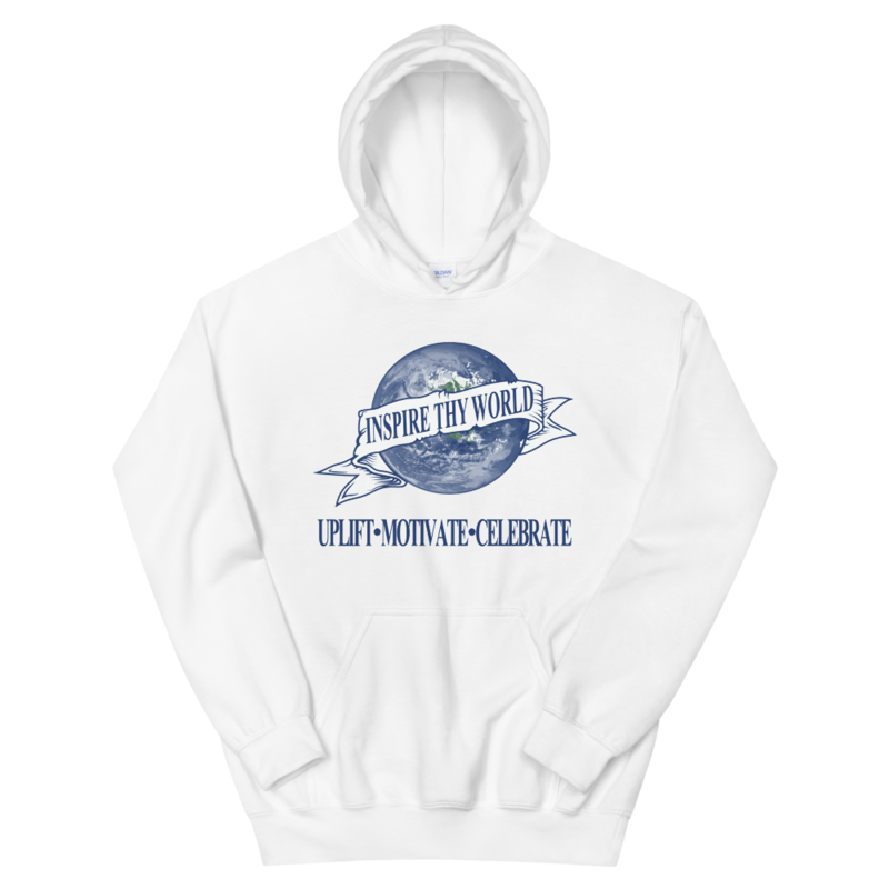 White Unisex Inspire Thy World Hoodie