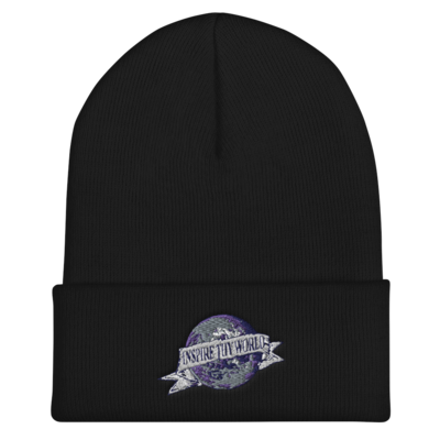 Black Inspire Thy World Cuffed Beanie