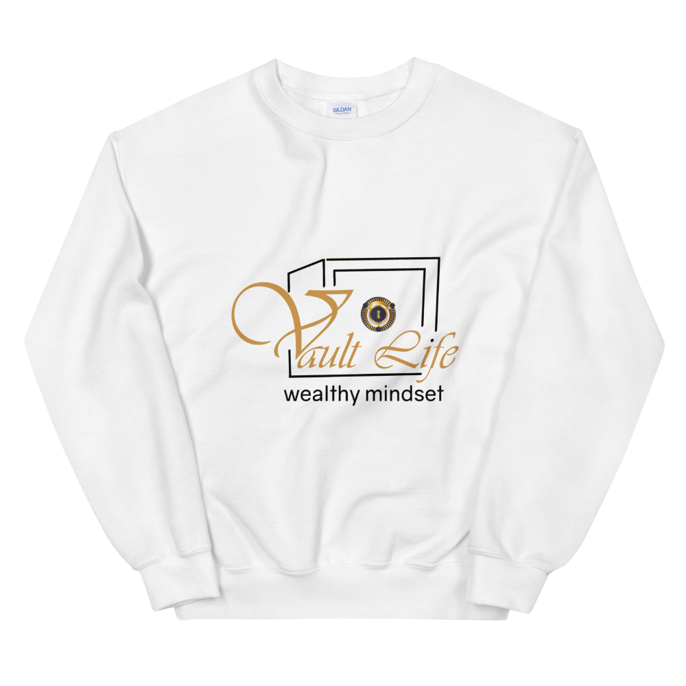 White Vault Life Unisex Crew Neck Sweatshirt