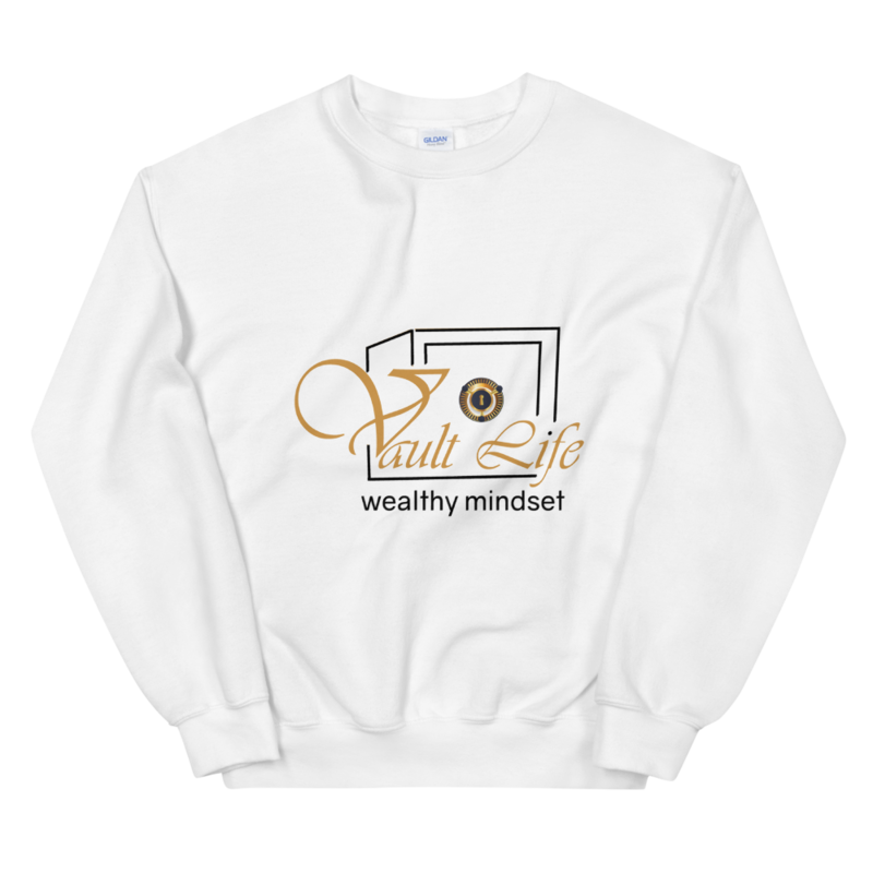 White Vault Life Unisex Crew Neck Sweatshirt