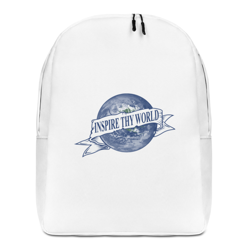White Inspire Thy World Minimalist Backpack