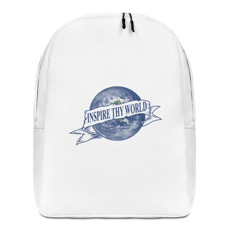 White Inspire Thy World Minimalist Backpack