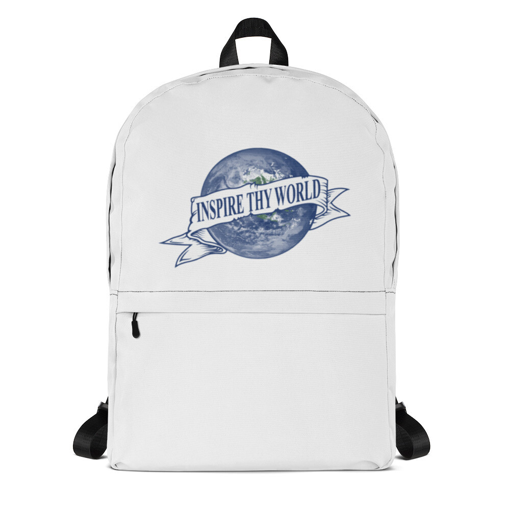 White Inspire Thy World Backpack