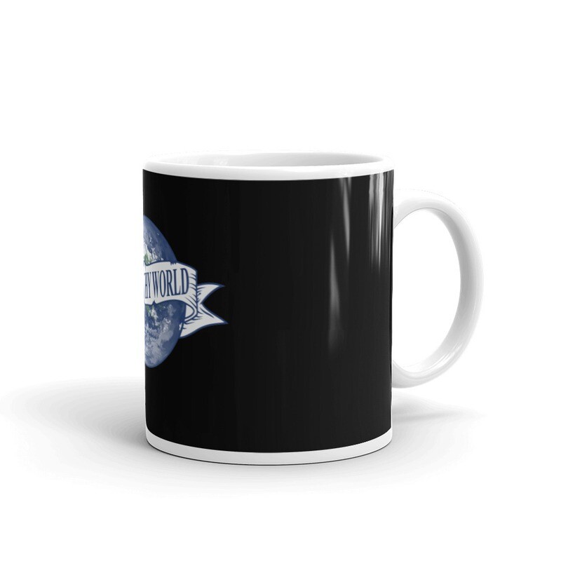 Black Inspire Thy World Coffee Mug