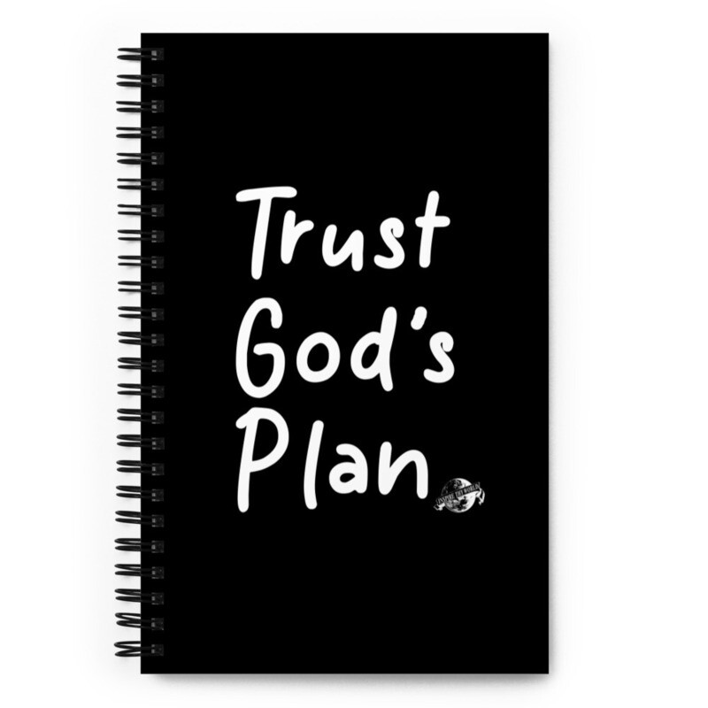 Black Trust God&#39;s Plan Spiral notebook