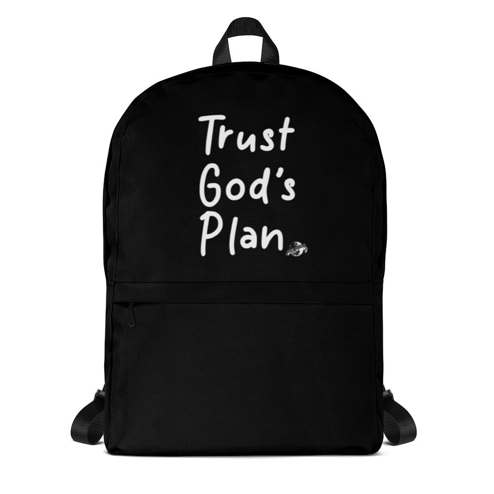 Black Trust God&#39;s Plan Backpack