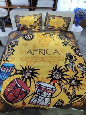 Queen size African print duvet and pillow set